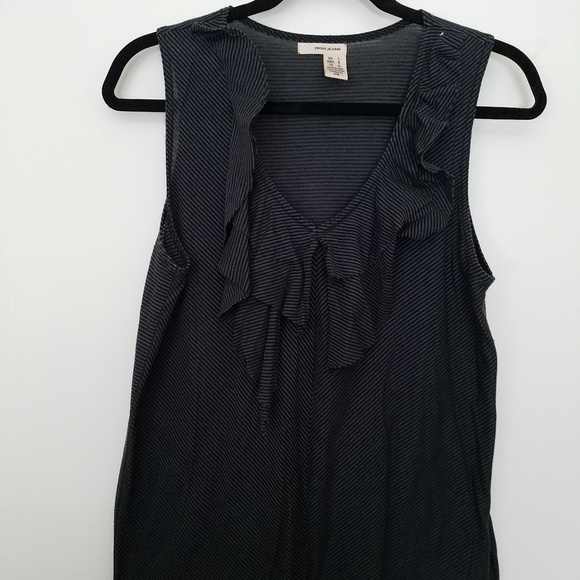 DKNY JEANS Sleeveless Ruffle Front Blouse - Used - Picture 1 of 3